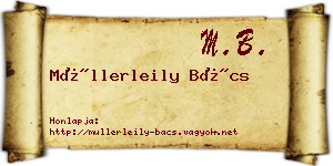 Müllerleily Bács névjegykártya